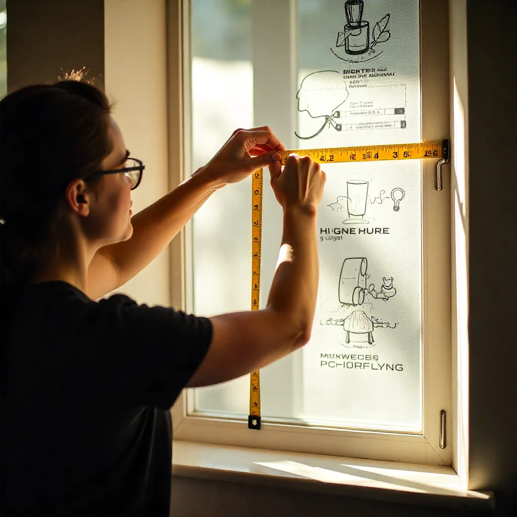 Window measurement diagram showing proper technique